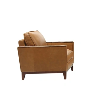 Beverly Hills Furniture Harper Leather/Split Armchair, Saddle
