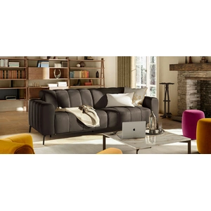 Natuzzi Editions Portento Fabric/Leather Loveseat