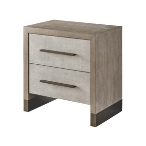Universal Furniture Wood Nightstand w/2 Drawers, Weathered Oak