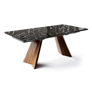 Calligaris Icaro W78.8-inch-118.1-inch Rectangular Ceramic/Wood Veneer Extendable Dining Table