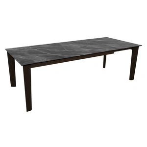 Calligaris Dogma W70.9-inch-94.5-inch Rectangular Ceramic/Wood Veneer//Wood Extendable Dining Table