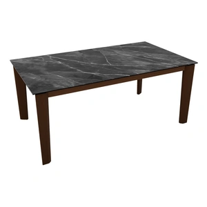 Calligaris Dogma W70.9-inch-94.5-inch Rectangular Ceramic/Wood Veneer//Wood Extendable Dining Table
