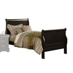 ACME Louis Philippe III Youth Sleigh Bed, Twin Size, Black