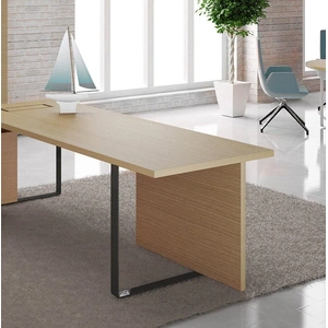 NARBUTAS Plana Wood Veneer Executive Desk w/Modesty Panel