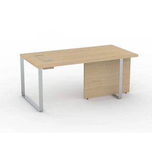 NARBUTAS Plana Wood Veneer Executive Desk w/Modesty Panel