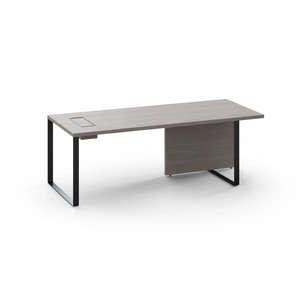 NARBUTAS Plana Executive Desk w/Modesty Pannel, Grommet, Metal Frame & Box for Power Socket