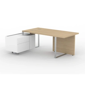 NARBUTAS Plana Melamine Office Executive Set, Composition 3