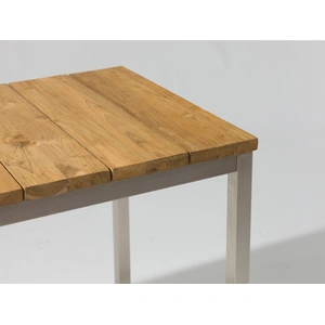 Whiteline Modern Living Stone Outdoor Bar Set, Teak/Gray