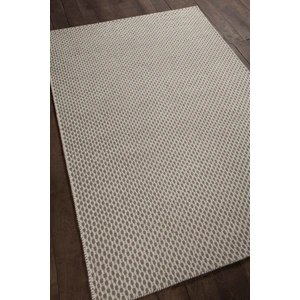 Chandra Bristol Wool Rectangular Hand-woven Rug, Grey/White