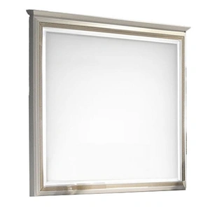 J&M Furniture Brickfield Rectangular Mirror, Silver