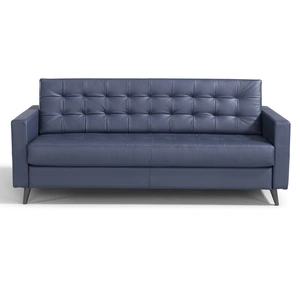 Diven Living Brioso Leather Sofa Bed, Spessorato Blue Prussia