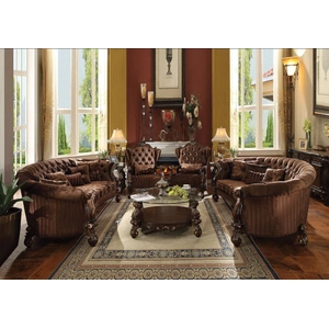 ACME Versailles Oval Velvet Living Room Set