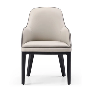 J&M Furniture Brunswick Leatherette Arm Chair, Grey (Set of 2)
