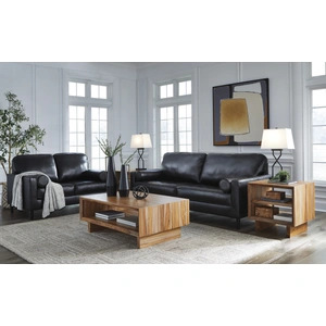 Ashley Furniture Bryceview Leather Living Room Set, Onyx