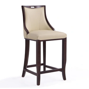 Manhattan Comfort Emperor 41-inch Leatherette/Beech Wood Bar Stool