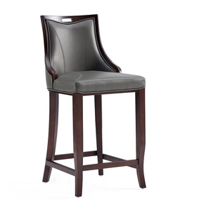 Manhattan Comfort Emperor 41-inch Leatherette/Beech Wood Bar Stool