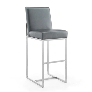 Manhattan Comfort Element 42.13-inch Leatherette/Stainless Steel Bar Stool