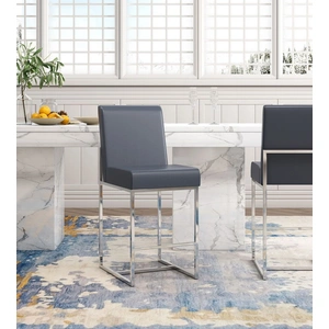 Manhattan Comfort Element 42.13-inch Leatherette/Stainless Steel Bar Stool