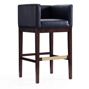 Manhattan Comfort Kingsley 38-inch Leatherette/Beech Wood Barstool