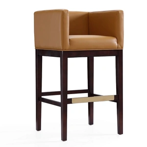 Manhattan Comfort Kingsley 38-inch Leatherette/Beech Wood Barstool