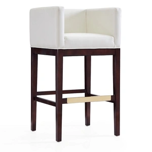 Manhattan Comfort Kingsley 38-inch Leatherette/Beech Wood Barstool