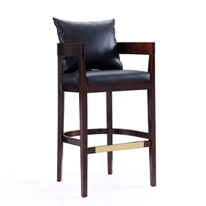 Manhattan Comfort Ritz 38-inch Leatherette/Beech Wood Barstool