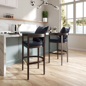 Manhattan Comfort Ritz 38-inch Leatherette/Beech Wood Barstool