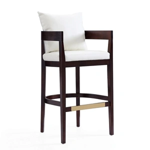 Manhattan Comfort Ritz 38-inch Leatherette/Beech Wood Barstool