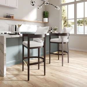Manhattan Comfort Ritz 38-inch Leatherette/Beech Wood Barstool