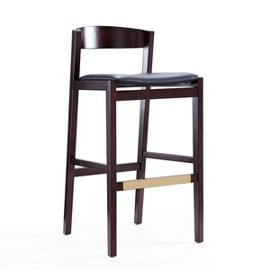 Manhattan Comfort Klismos 40.75-inch Leatherette/Beech Wood Barstool