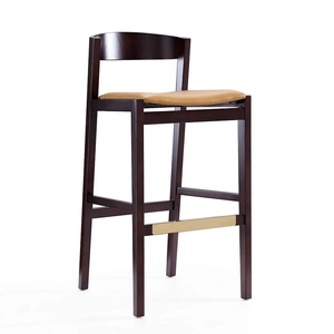 Manhattan Comfort Klismos 40.75-inch Leatherette/Beech Wood Barstool