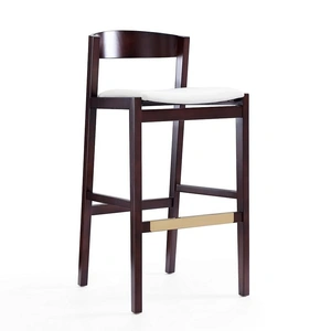 Manhattan Comfort Klismos 40.75-inch Leatherette/Beech Wood Barstool