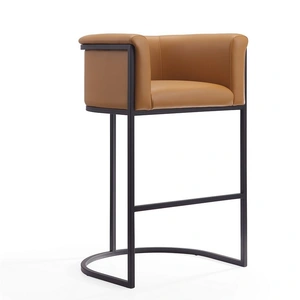 Manhattan Comfort Cosmopolitan 37.8-inch Leatherette/Metal Barstool