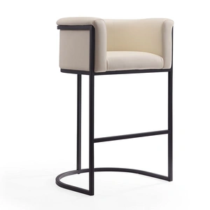 Manhattan Comfort Cosmopolitan 37.8-inch Leatherette/Metal Barstool