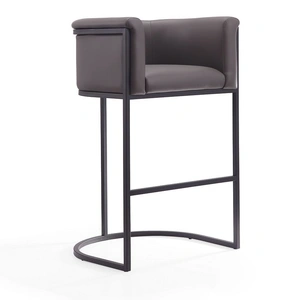 Manhattan Comfort Cosmopolitan 37.8-inch Leatherette/Metal Barstool