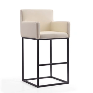 Manhattan Comfort Ambassador 42-inch Leatherette/Metal Barstool