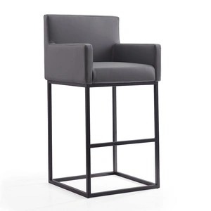 Manhattan Comfort Ambassador 42-inch Leatherette/Metal Barstool