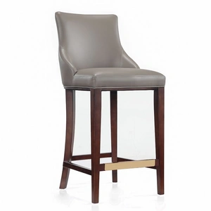 Manhattan Comfort Shubert Leatherette/Wood Barstool