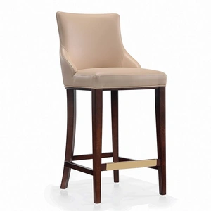 Manhattan Comfort Shubert Leatherette/Wood Barstool