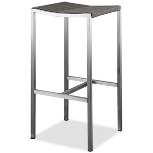 Whiteline Modern Living Stone Outdoor Rope Backless Barstool, Taupe (Set of 4)