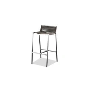 Whiteline Modern Living Stone Outdoor Bar Set, Teak/Gray