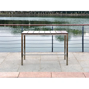 Whiteline Modern Living Stone Outdoor Bar Table, Teak