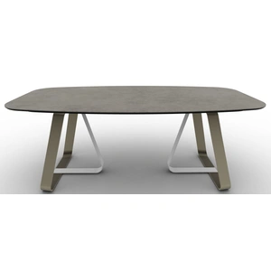 Calligaris Sunshine W78.7-inch Ceramic/Metal Customizable Elliptical Dining Table