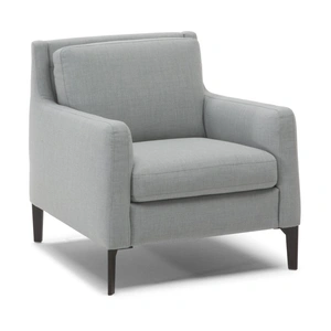 Natuzzi Editions Quiete Fabric/Leather Armchair w/ Metal Legs
