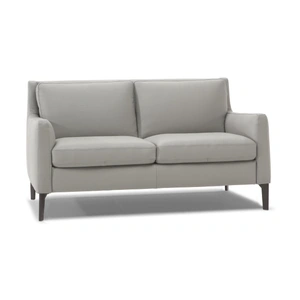 Natuzzi Editions Quiete Leather Loveseat w/ Metal Legs