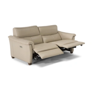 Natuzzi Editions Astuzia Fabric/Leather Power Reclining 2 Seater Sofa w/Adjustable Headrest & Lumbar Support