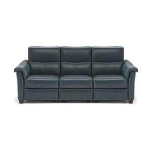 Natuzzi Editions Astuzia Fabric/Leather 3 Seater Sofa w/ 2 Power Recliners
