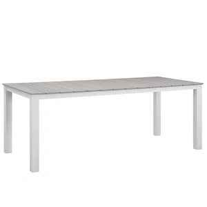 Modway Furniture Junction 7-Pc Outdoor Patio Dining Set, Composition 2, Gray/White