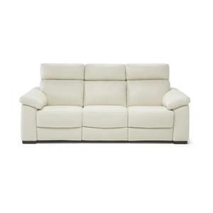 Natuzzi Editions Estremo Fabric/Leather 3 Seater Sofa w/ 2 Power Recliners