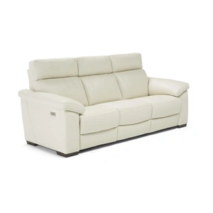 Natuzzi Editions Estremo Fabric/Leather 3 Seater Sofa w/ 2 Power Recliners